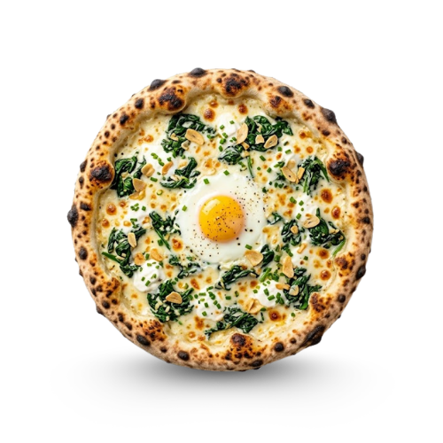 Spinach pizza